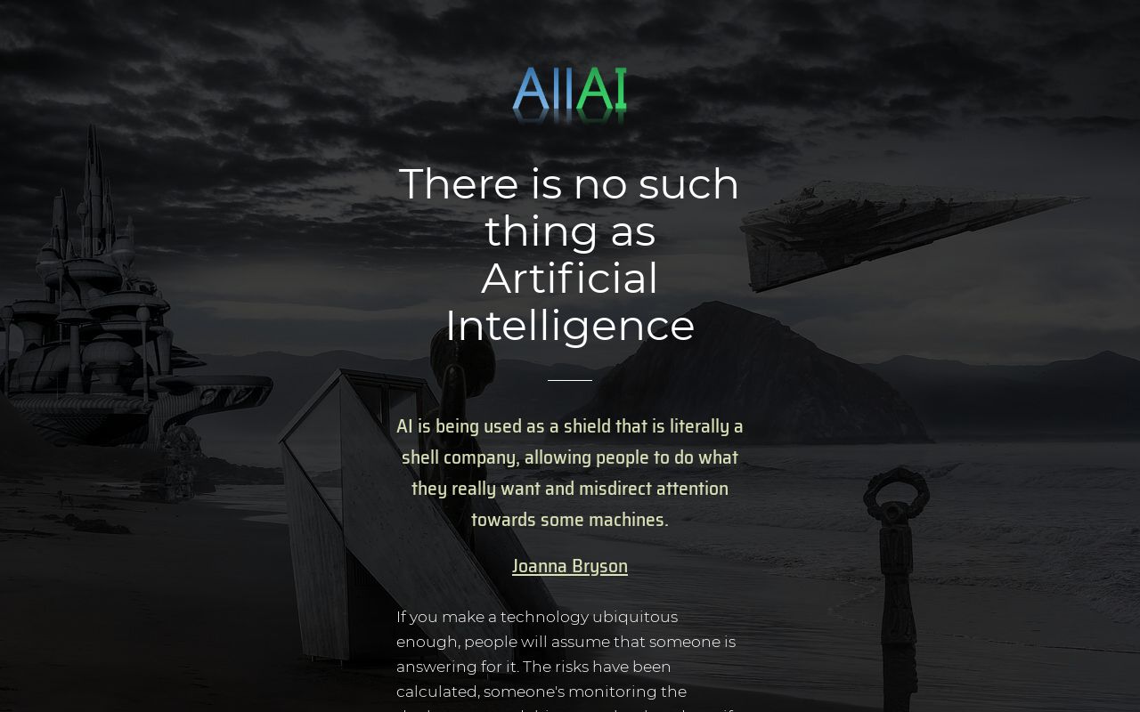 There Is No A.I.